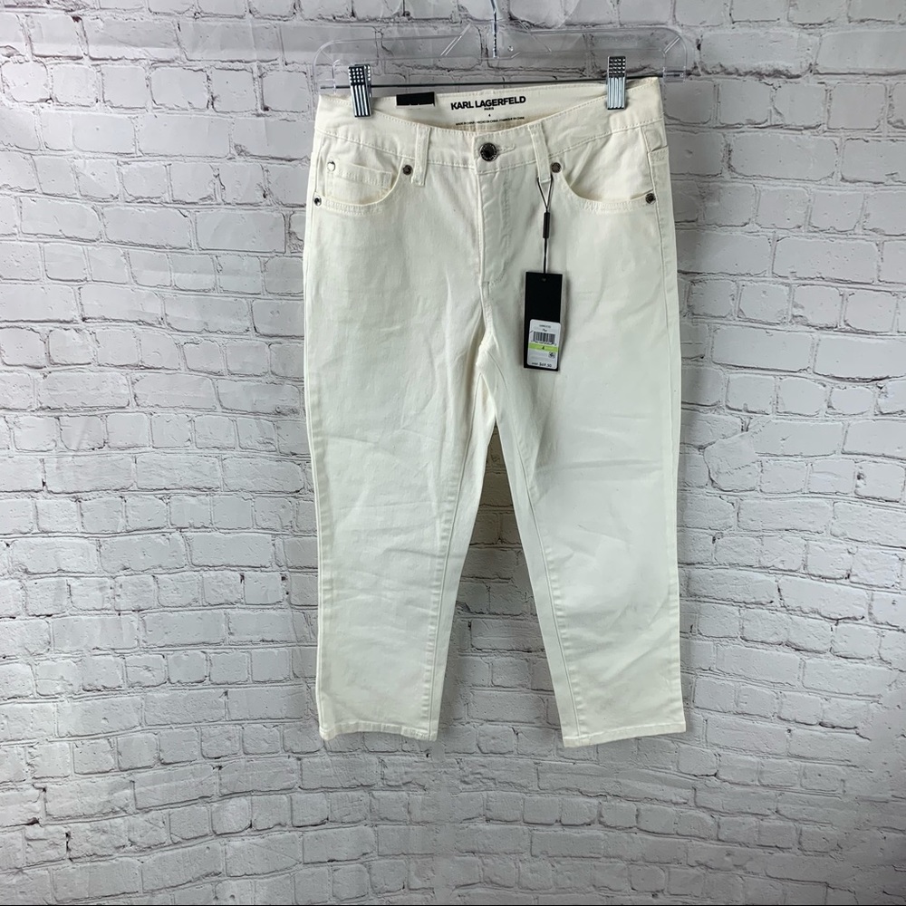 NWT Karl Lagerfeld Capri Jeans Size 4 - Picture 2 of 5